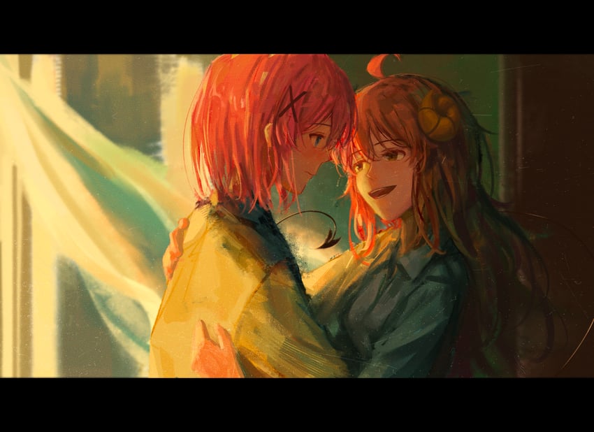 yoshida yuuko and chiyoda momo (machikado mazoku) drawn by mayoo03