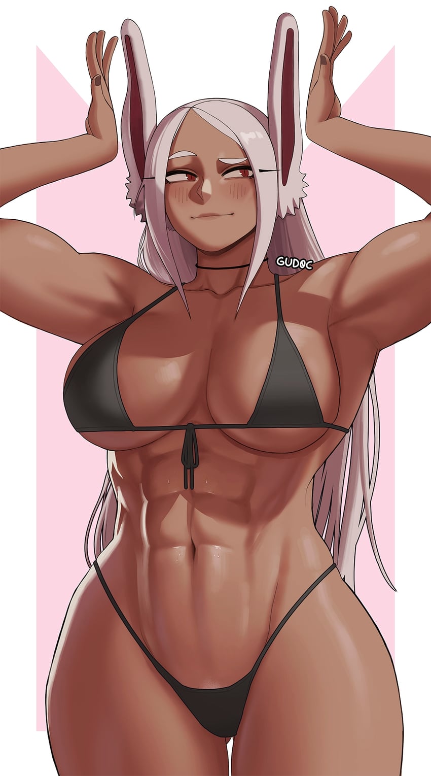 mirko (boku no hero academia) drawn by gud0c