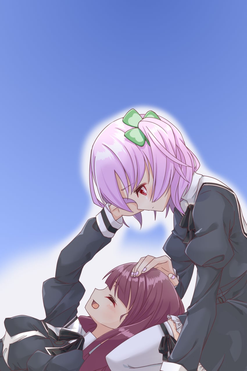 hitotsuyanagi riri and kaede johan nouvel (assault lily) drawn by gumoyu