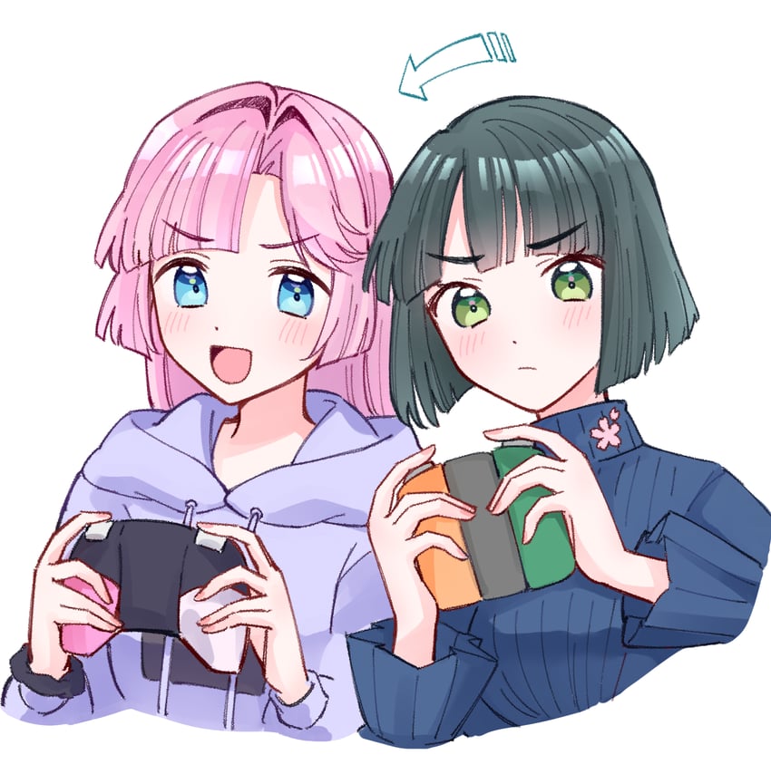 momose ginko and anyoji hime (love live! and 1 more) drawn by zangemiya