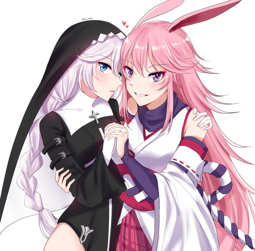 yae sakura and kallen kaslana (honkai and 1 more) drawn by komitaki