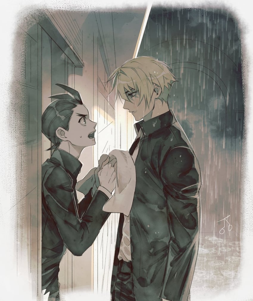 apollo justice and klavier gavin (ace attorney and 1 more) drawn by cherryekdyd