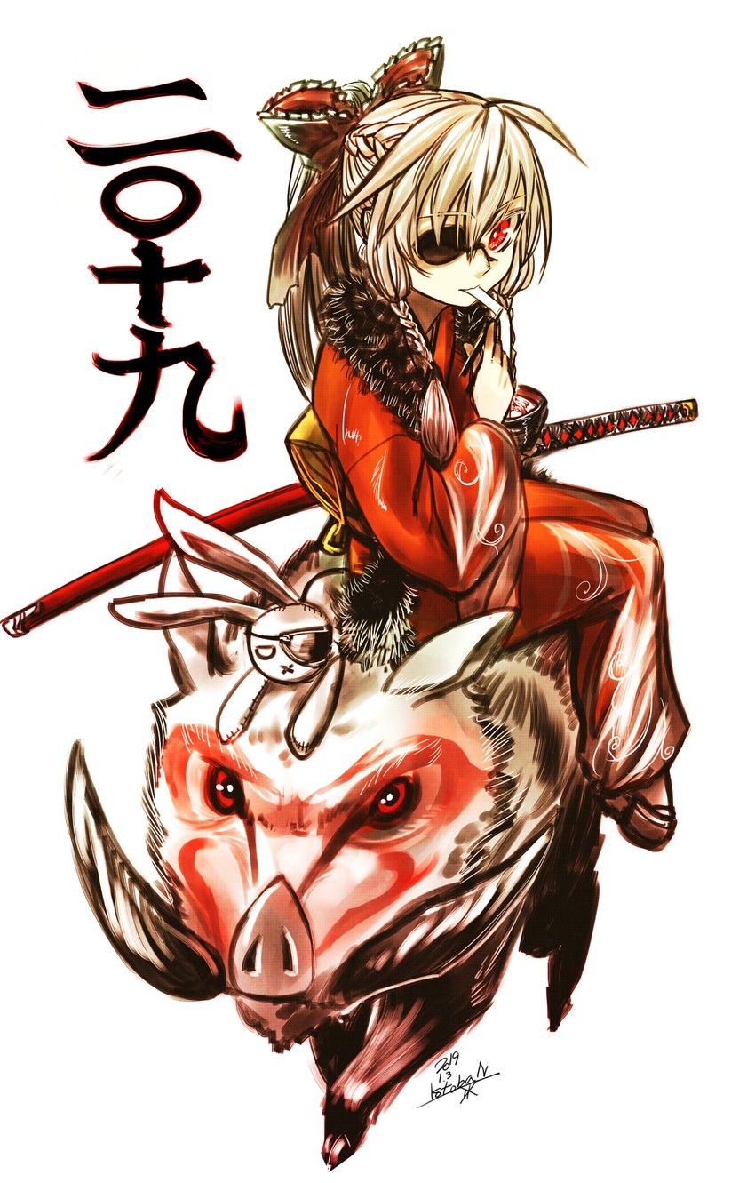 hinomaru and hatamoto (original) drawn by kotoba_noriaki