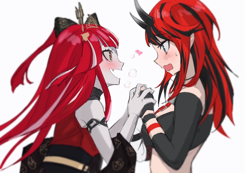 kureiji ollie and ryugasaki rene (hololive and 3 more) drawn by gin_(tttetu123)
