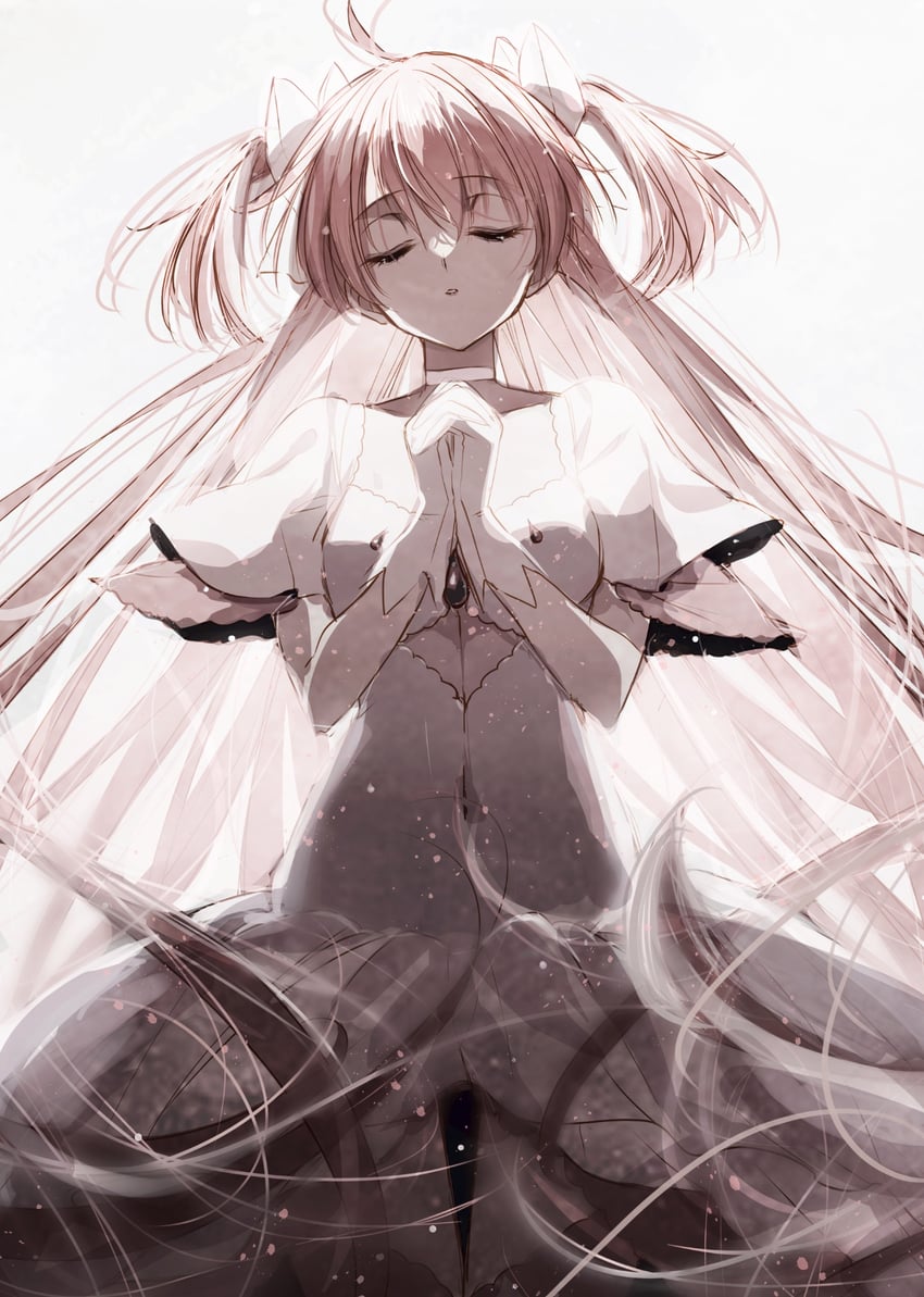 kaname madoka and ultimate madoka (mahou shoujo madoka magica) drawn by misteor