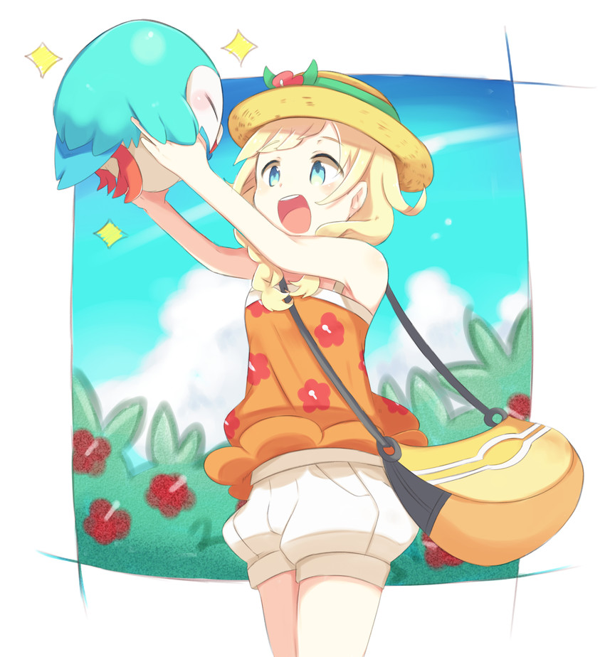 selene and rowlet (pokemon and 1 more) drawn by fuwasn1545
