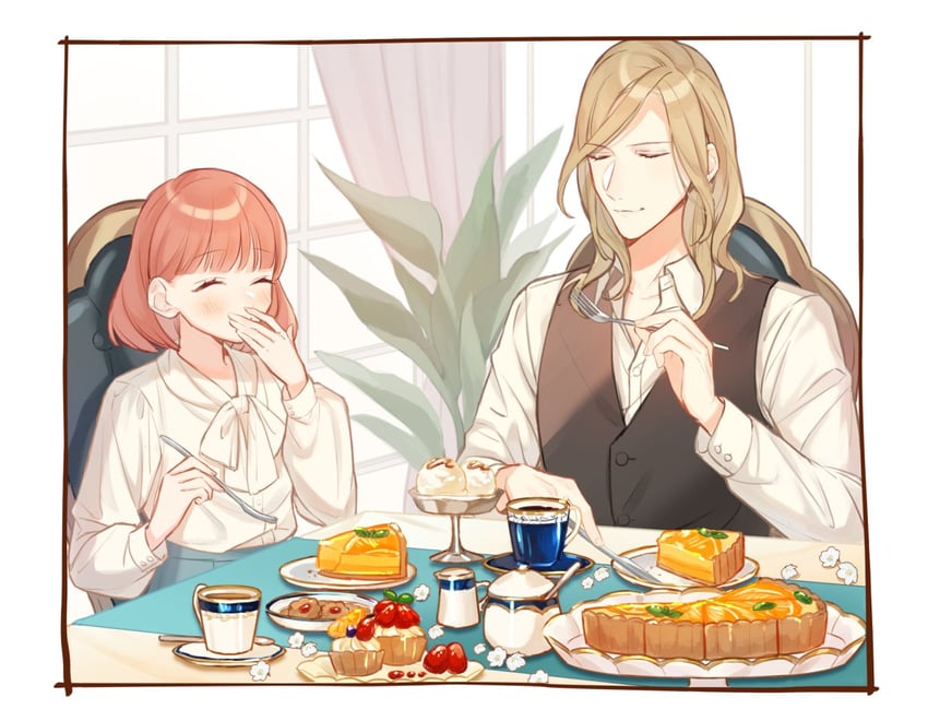 nanami haruka and camus (uta no prince-sama) drawn by tubame-hien