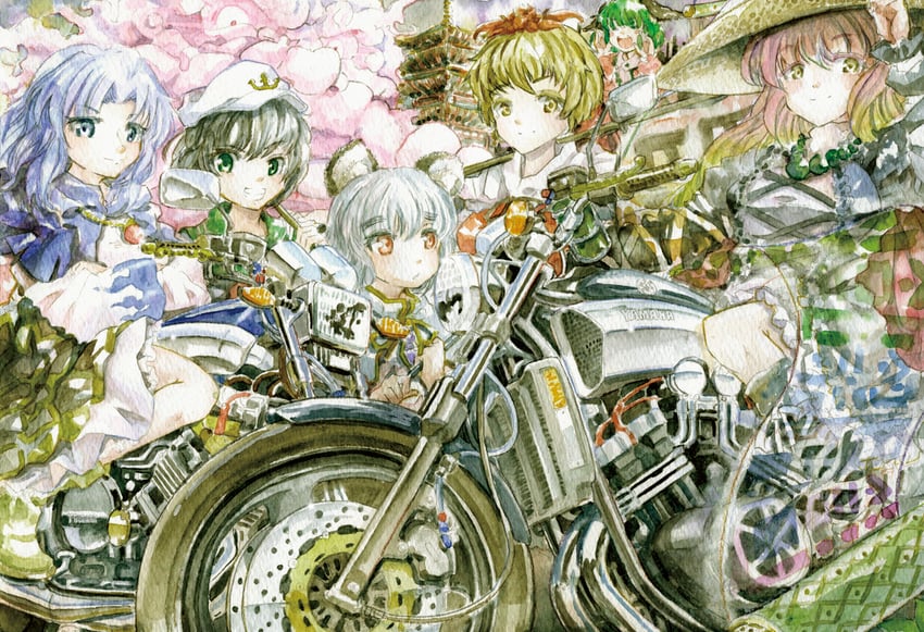 nazrin, hijiri byakuren, toramaru shou, murasa minamitsu, kumoi ichirin, and 1 more (touhou) drawn by master_(4th)