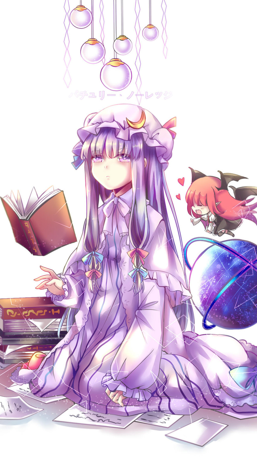 patchouli knowledge and koakuma (touhou) drawn by nga_(ray_ray)