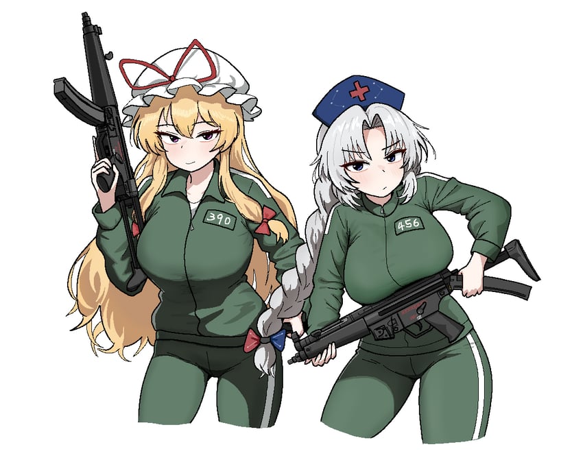 yakumo yukari and yagokoro eirin (touhou and 1 more) drawn by cocktiel77