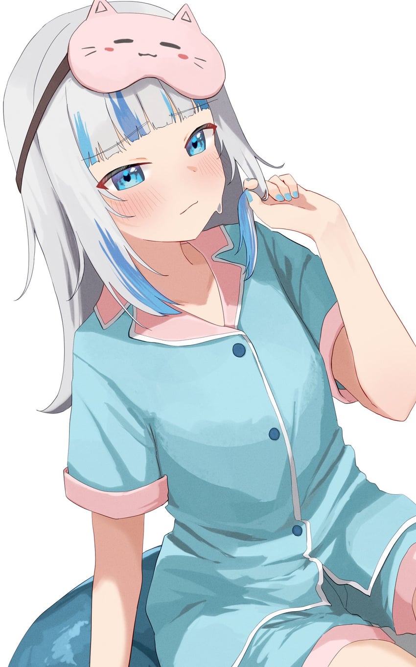 gawr gura (hololive and 1 more) drawn by kurushiro1102