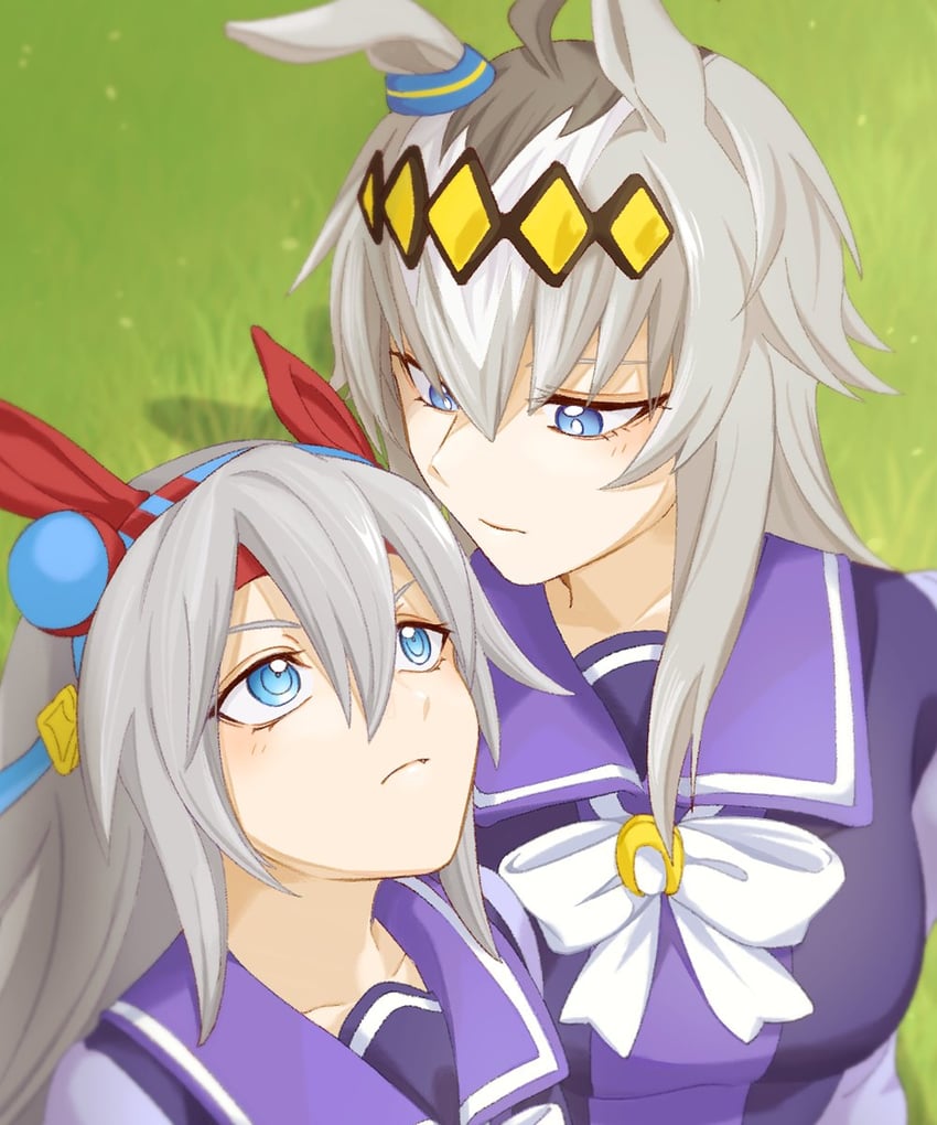 oguri cap and tamamo cross (umamusume) drawn by yangmal_(uma_red_sheep)