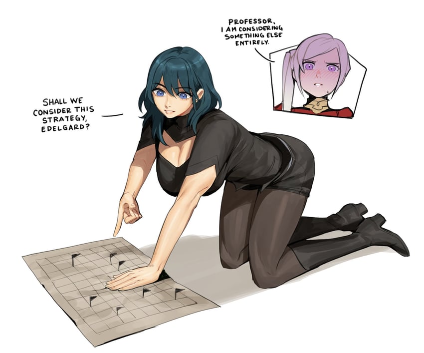 female byleth and edelgard von hresvelg (fire emblem and 1 more) drawn by radiostarkiller