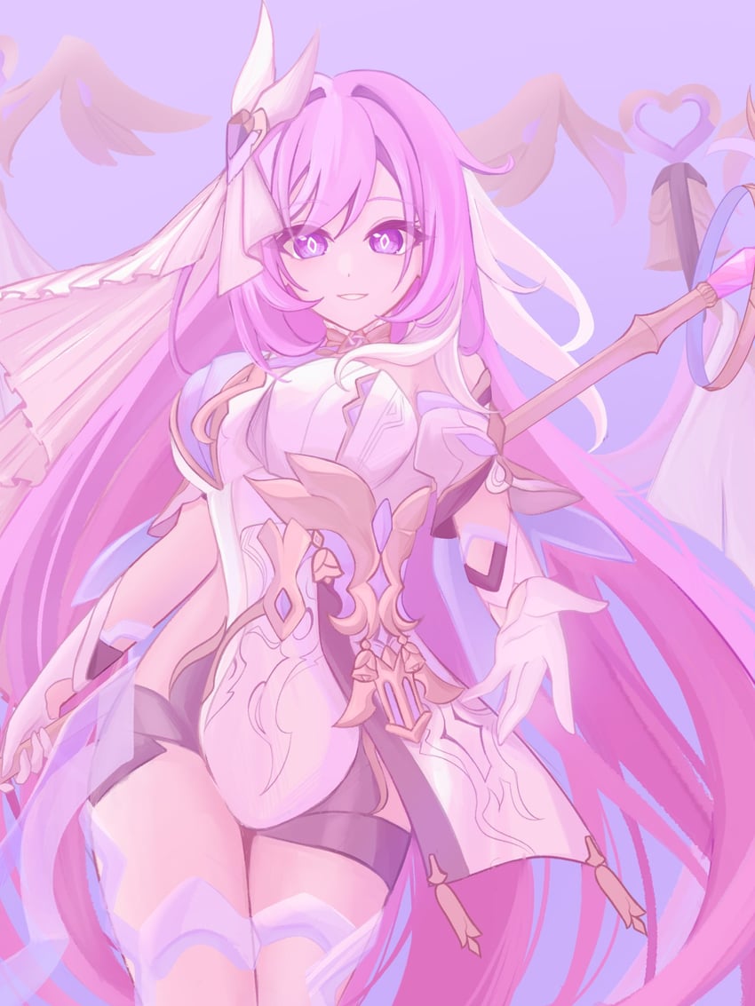 elysia (honkai and 1 more) drawn by potato_258