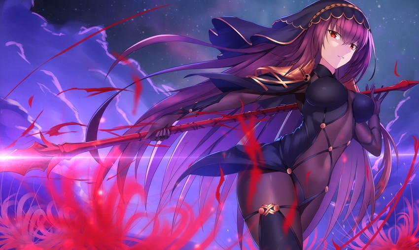 scathach (fate and 1 more) drawn by feng_mouren