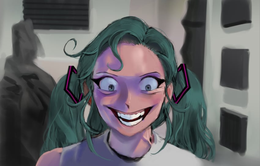 hatsune miku and jerma985 (vocaloid and 2 more) drawn by casinovocain