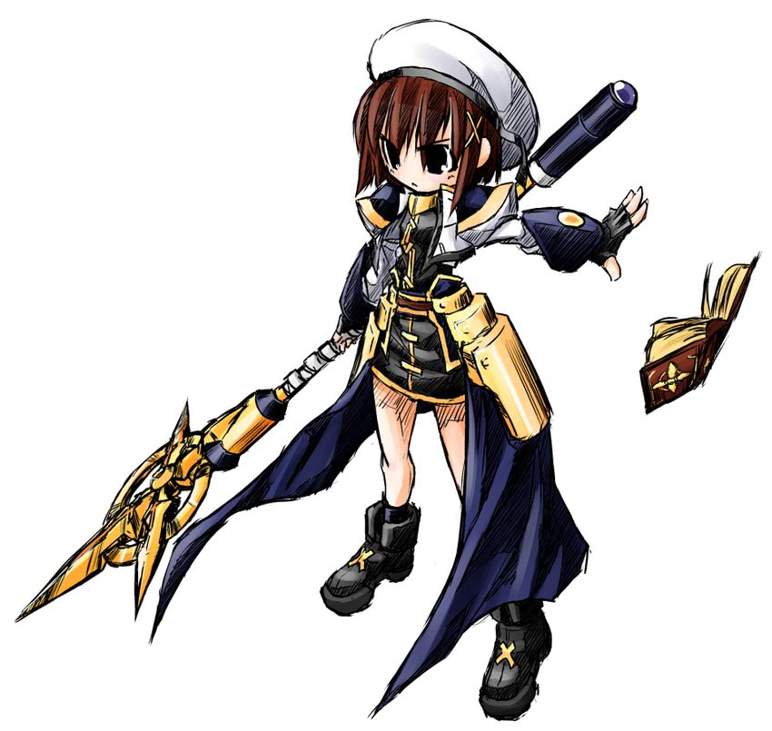 yagami hayate, schwertkreuz, and tome of the night sky (lyrical nanoha and 1 more) drawn by yuuka_(o.t.kingdom)