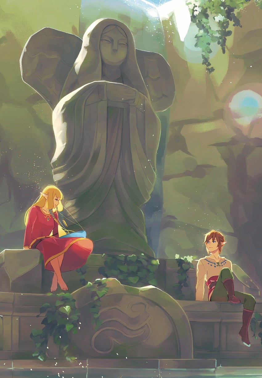 link and princess zelda (the legend of zelda and 1 more) drawn by eorinamo