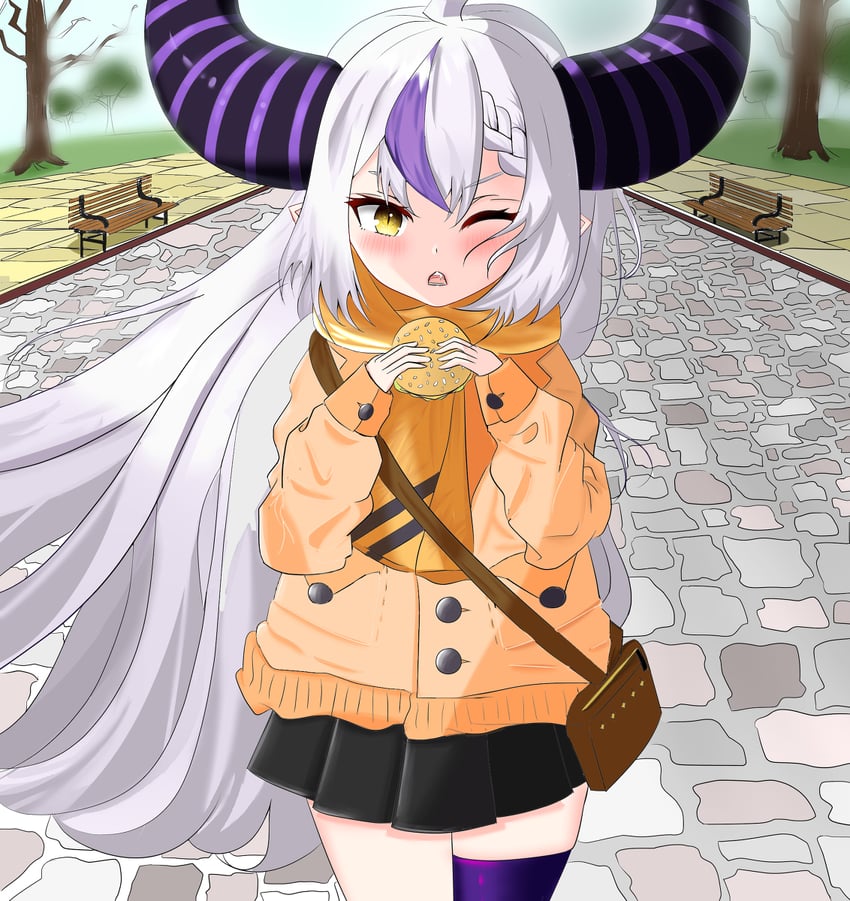 la+ darknesss (hololive) drawn by yoko-chan_(mijizukeyoko)