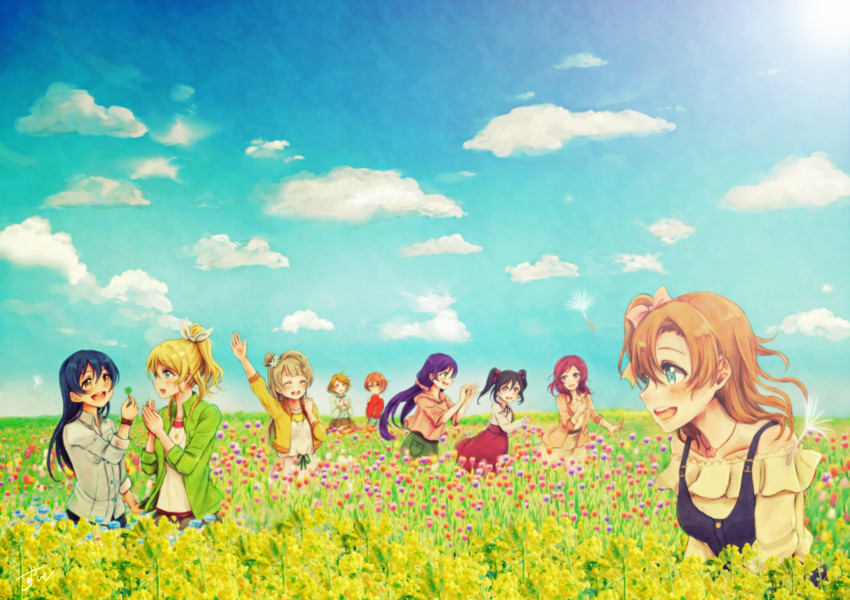 nishikino maki, tojo nozomi, sonoda umi, yazawa nico, ayase eli, and 4 more (love live! and 1 more) drawn by suito