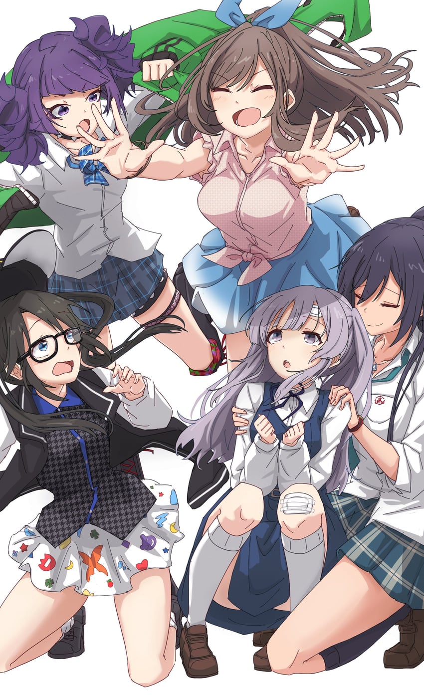shirase sakuya, tsukioka kogane, tanaka mamimi, yukoku kiriko, and mitsumine yuika (idolmaster and 1 more) drawn by ito_(itokayu)