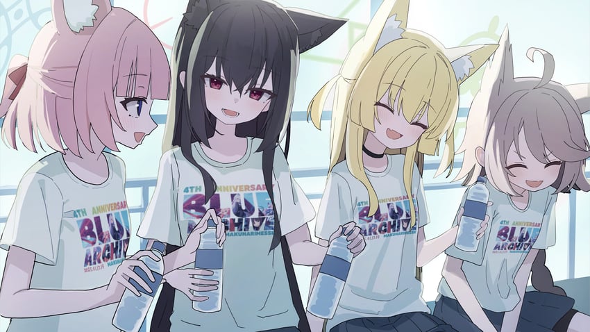 niko, otogi, kurumi, and yukino (blue archive) drawn by inaba_reito