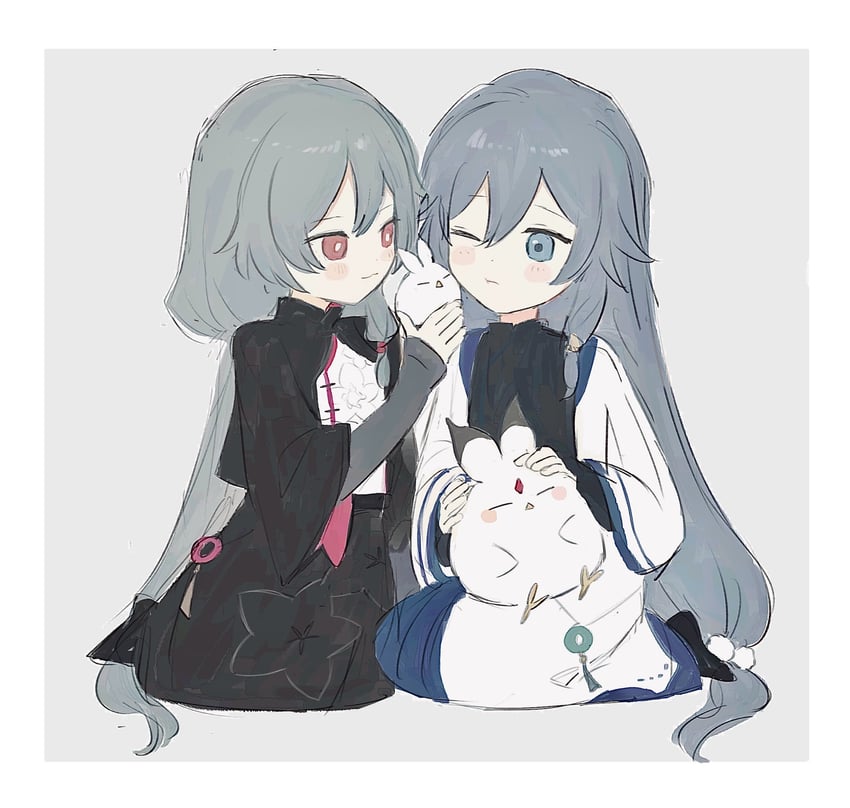 fu hua, herrscher of sentience, and jingwei (honkai and 1 more) drawn by tya_tya_3rd
