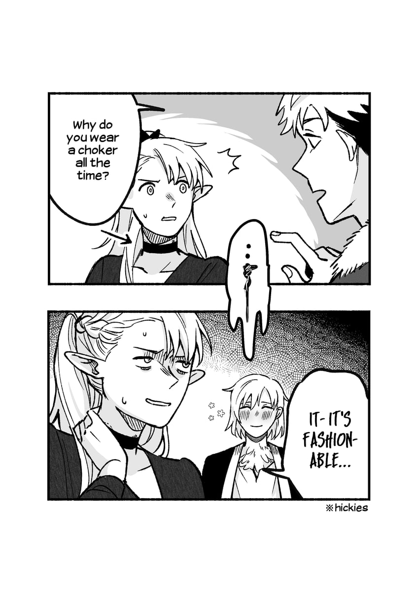 marcille donato, falin touden, and laios touden (dungeon meshi) drawn by kkxuroky