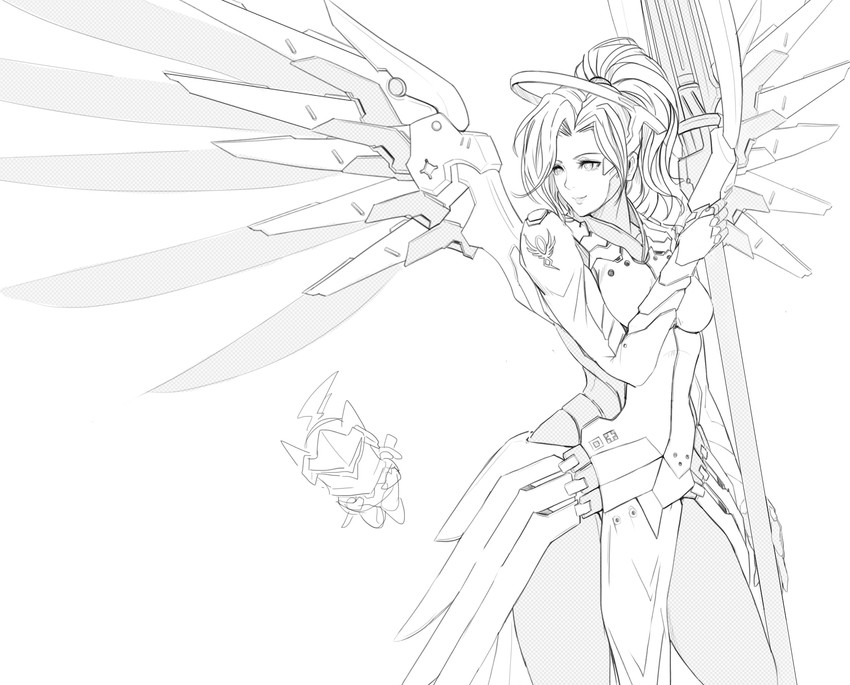 mercy and genji (overwatch and 1 more) drawn by mr4891102