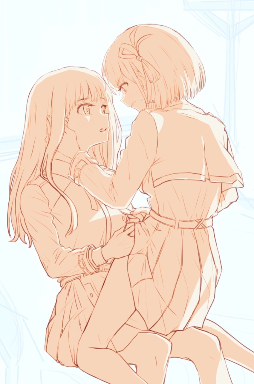 nishikigi chisato and inoue takina (lycoris recoil) drawn by futaba_(rei-futaba)