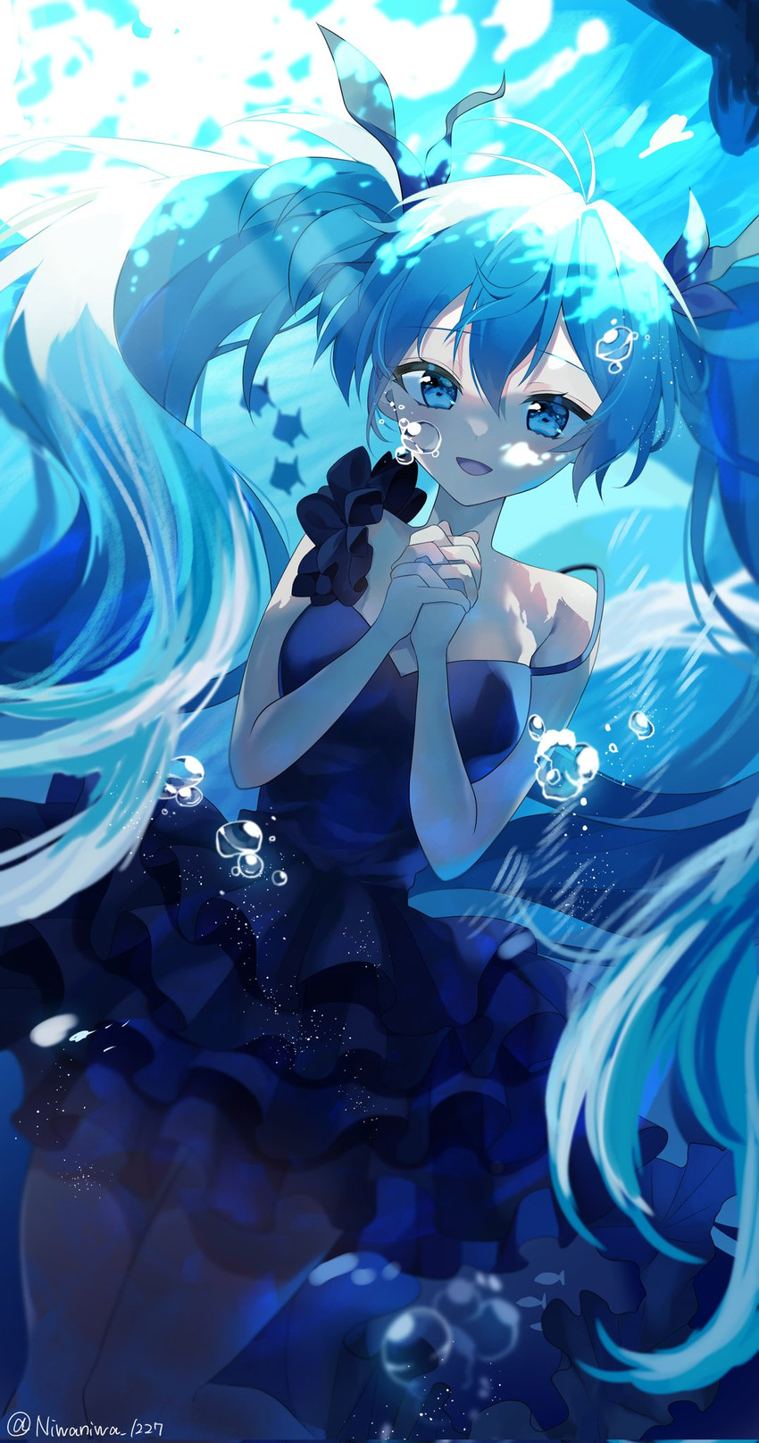 hatsune miku (vocaloid and 1 more) drawn by niwa_(niwaniwa_1227)