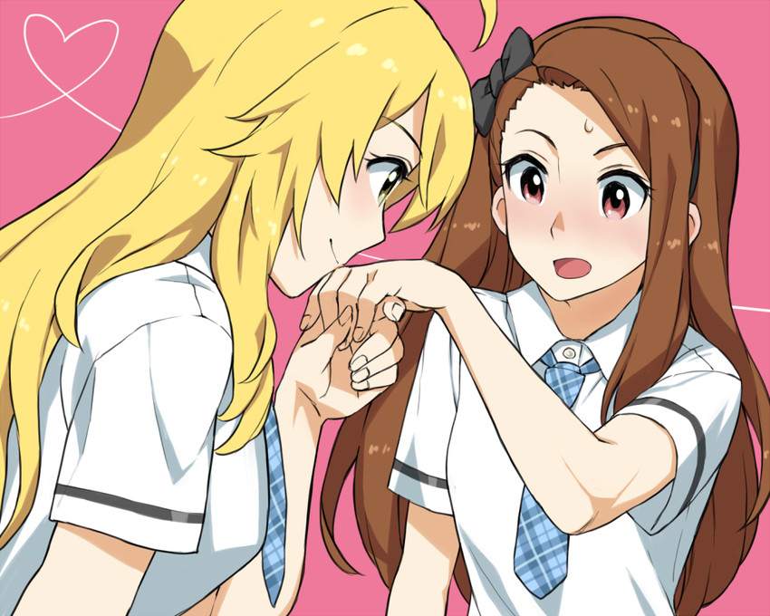 hoshii miki and minase iori (idolmaster) drawn by hisakawa_riho