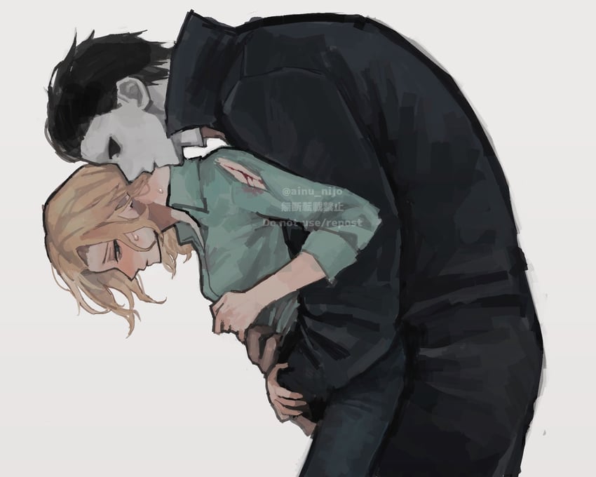 michael myers and laurie strode (halloween) drawn by ainu_nijo