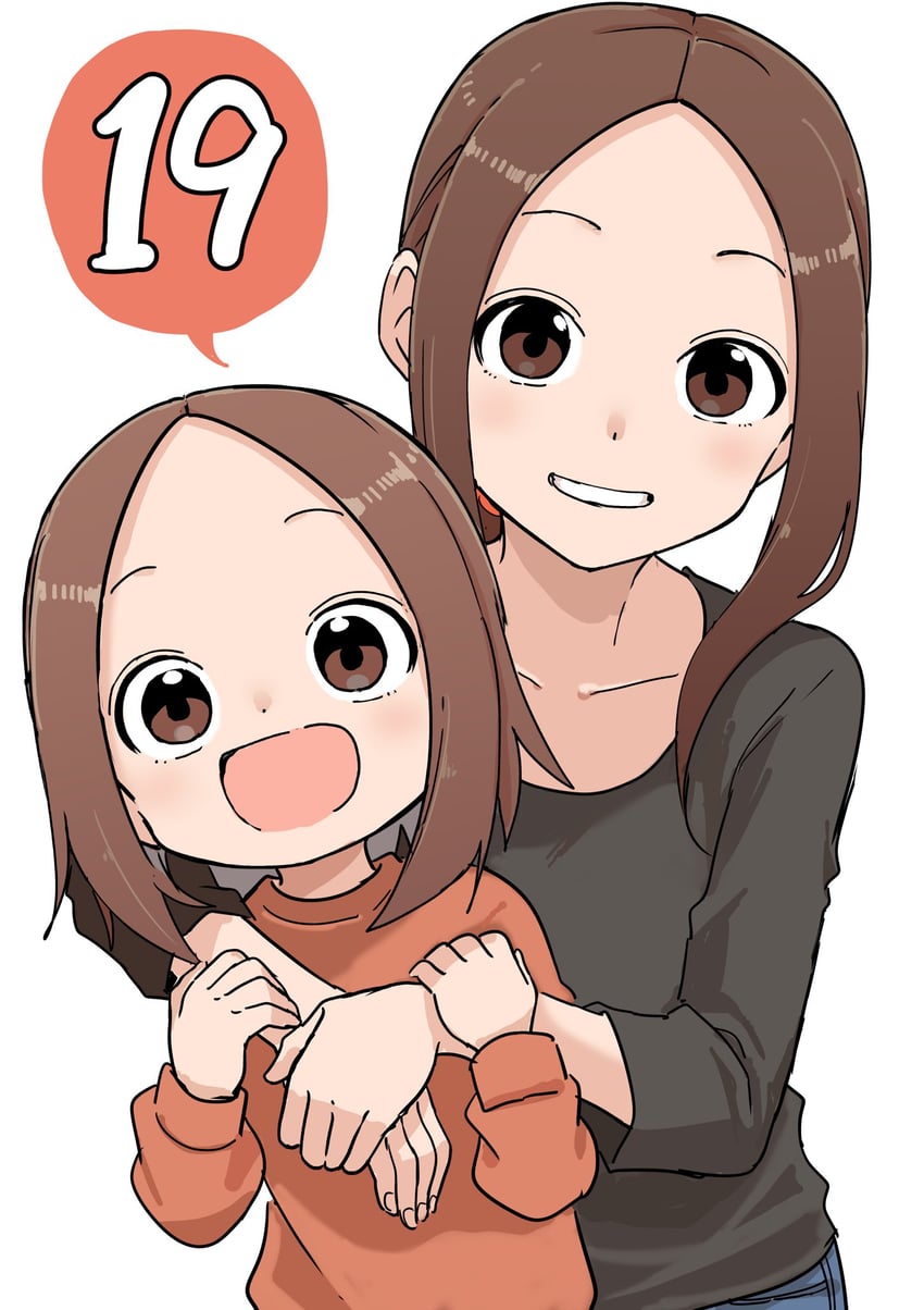 takagi-san and nishikata chii (karakai jouzu no takagi-san and 1 more) drawn by inaba_mifumi