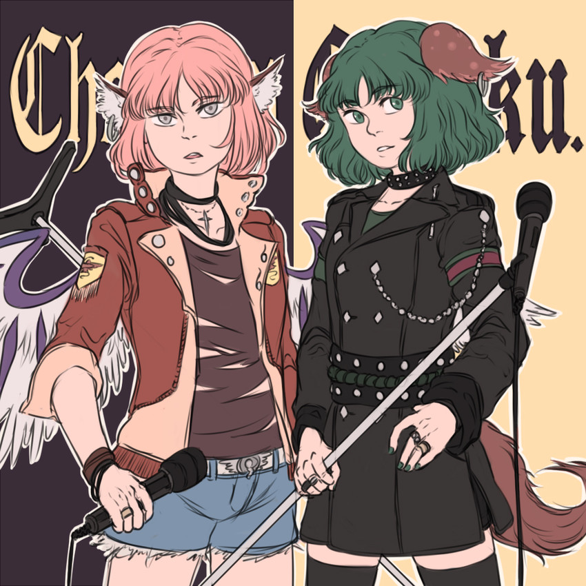 mystia lorelei and kasodani kyouko (touhou) drawn by mefomefo