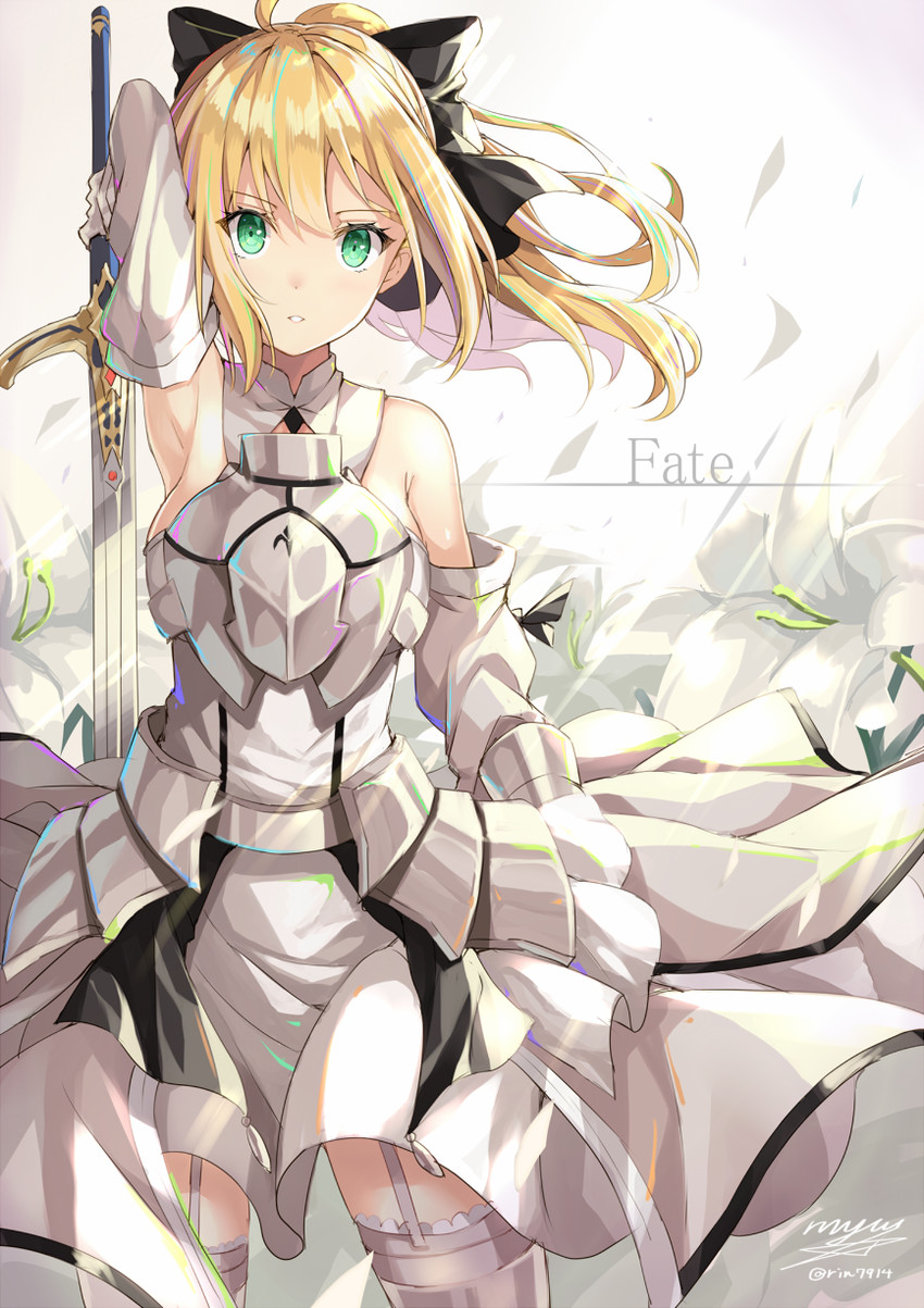 artoria pendragon and saber lily (fate and 2 more) drawn by rin_yuu