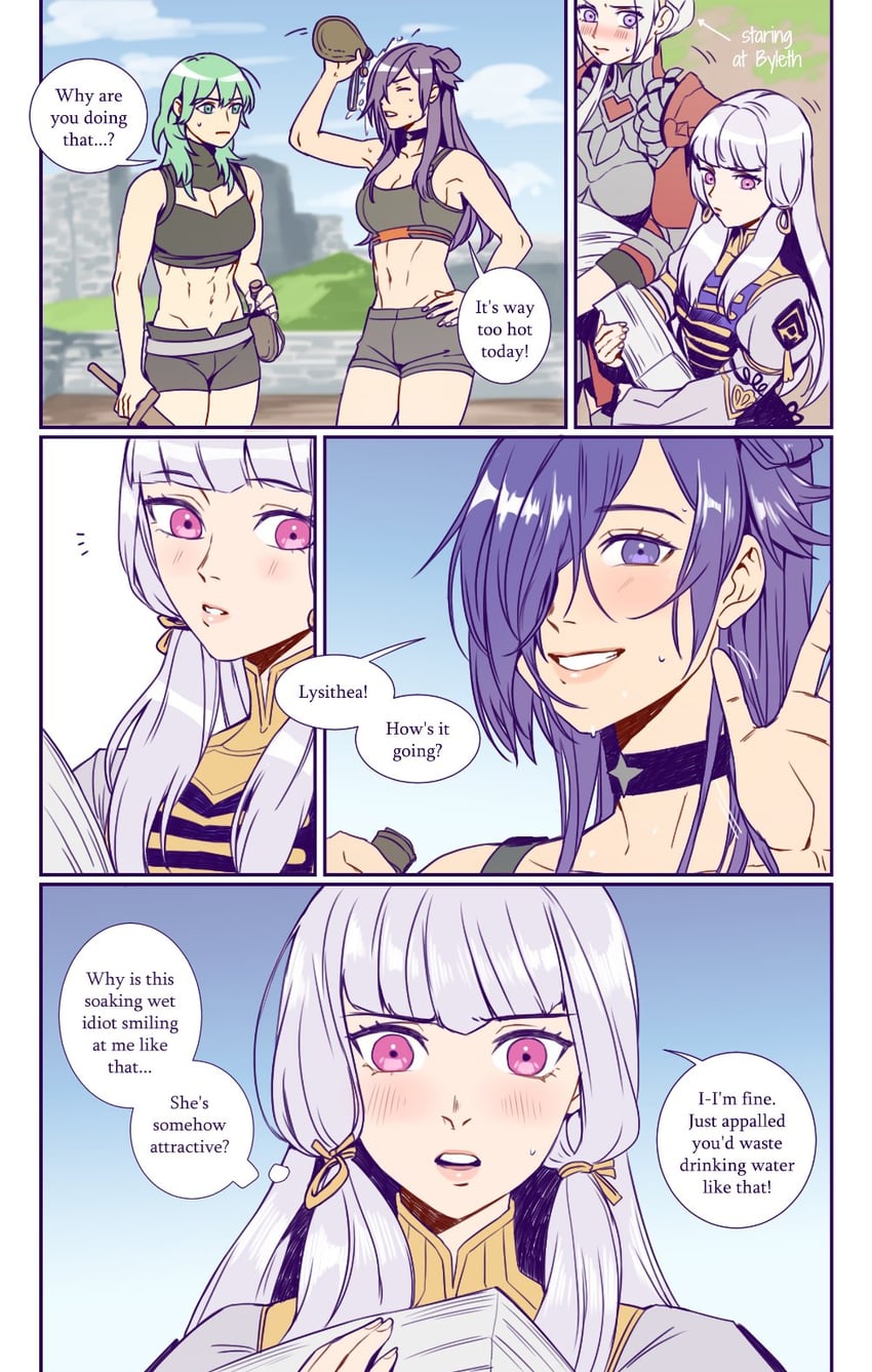 edelgard von hresvelg, lysithea von ordelia, female byleth, and female shez (fire emblem and 2 more) drawn by radiostarkiller