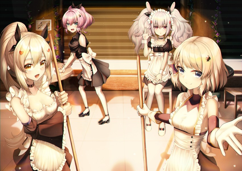 ayanami, laffey, javelin, and z23 (azur lane) drawn by sora_(men0105)