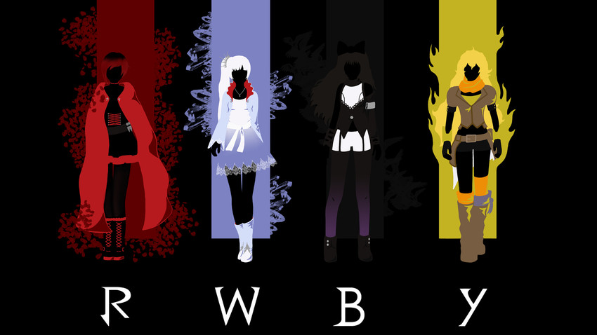 ruby rose, weiss schnee, yang xiao long, and blake belladonna (rwby) drawn by thothslibrary