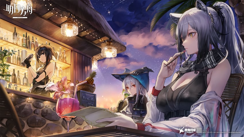 skadi, schwarz, and la pluma (arknights) drawn by kim_eb