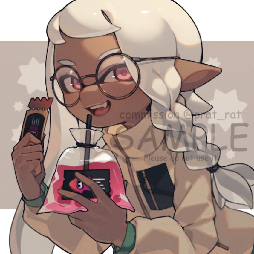 inkling player character and inkling girl (splatoon) drawn by prat_rat