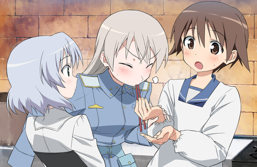 sanya v. litvyak, eila ilmatar juutilainen, and miyafuji yoshika (world witches series and 1 more) drawn by tonbi