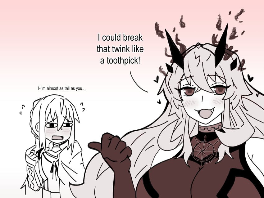 barghest and bedivere (fate and 1 more) drawn by gat0w