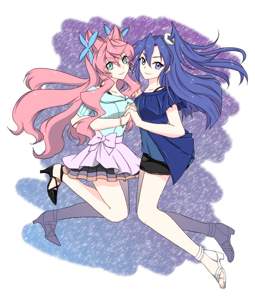 kazanari tsubasa and maria cadenzavna eve (senki zesshou symphogear) drawn by botako