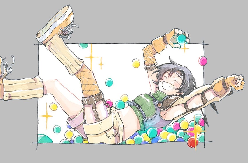 yuffie kisaragi (final fantasy and 1 more) drawn by michibata_65