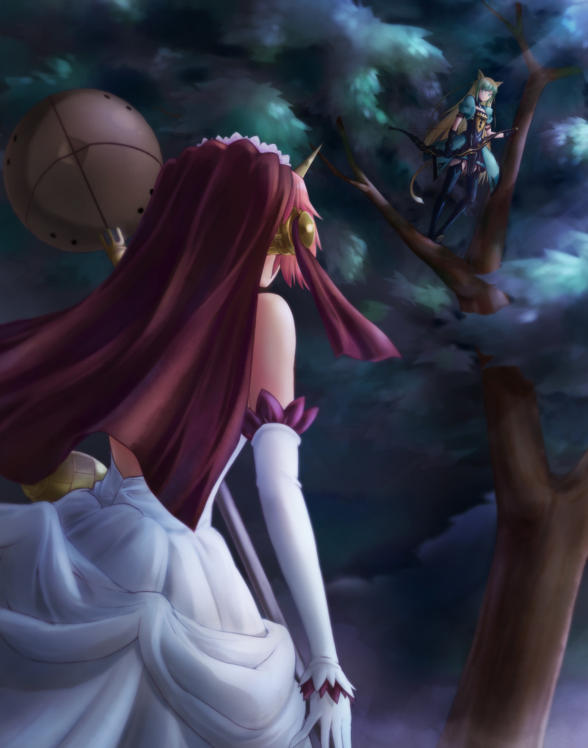 atalanta and frankenstein's monster (fate and 1 more) drawn by miuka