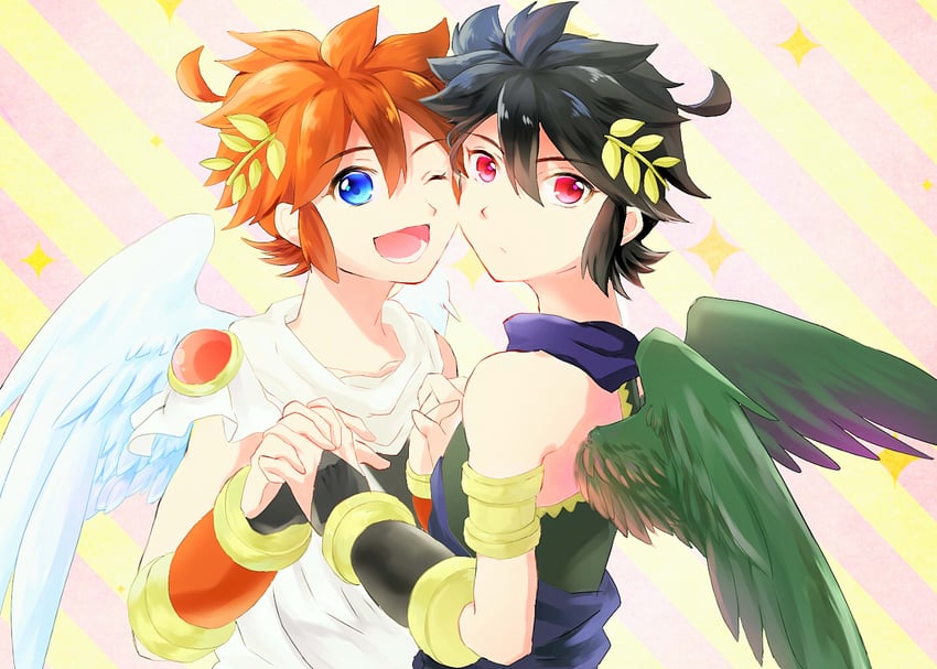 pit and dark pit (kid icarus and 1 more) drawn by nari_(naridao0814)
