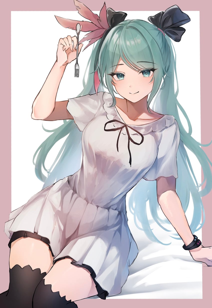 hatsune miku (vocaloid and 1 more) drawn by revebw