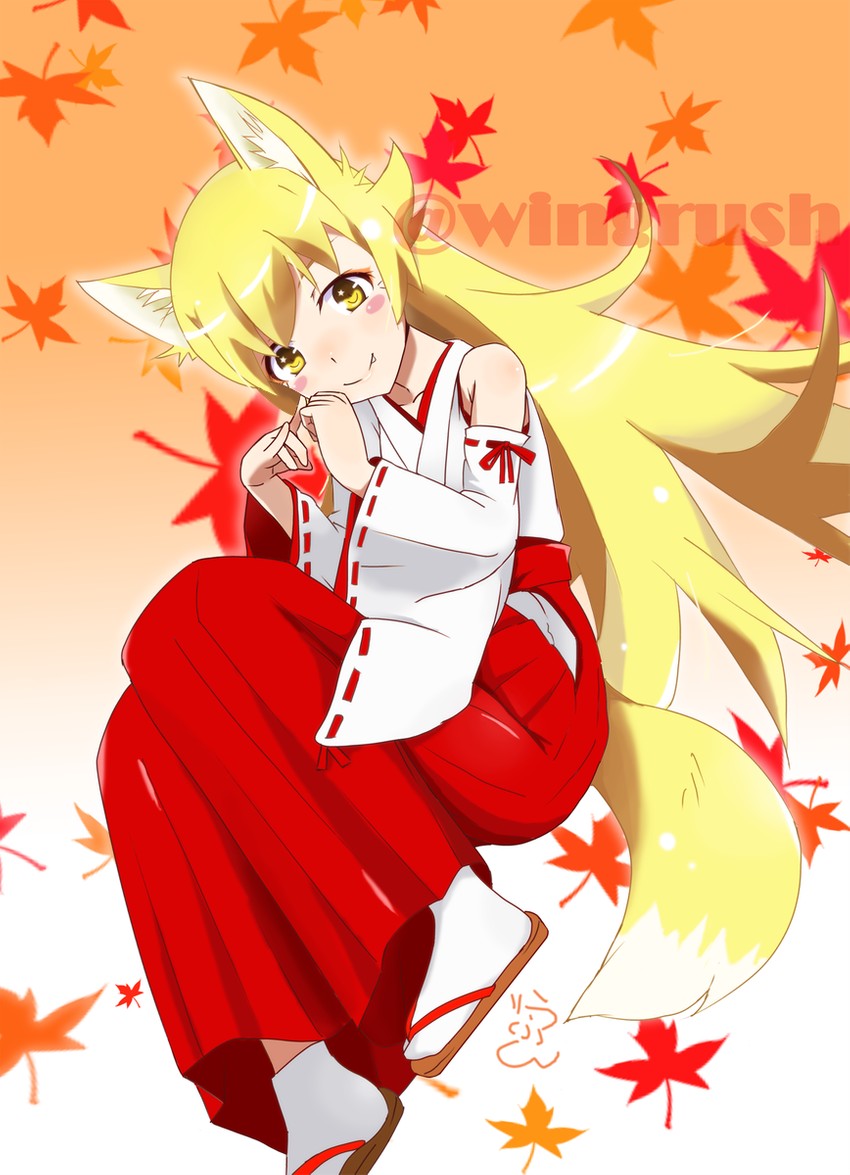 oshino shinobu (monogatari and 1 more) drawn by fooring