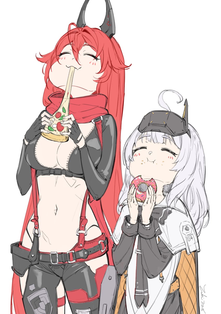 red hood and snow white (goddess of victory: nikke) drawn by yuki7128